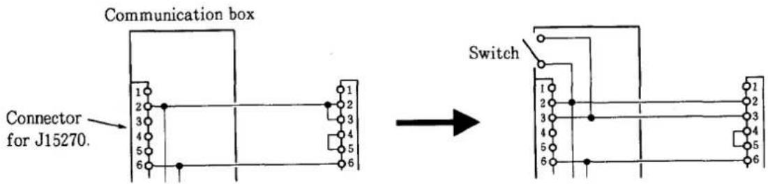 Communication box Connector for J15270. Switch