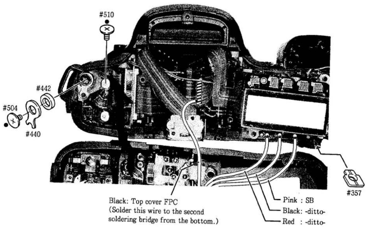 NIKON F50DP - ADJUSTMENT OF AE SPD POSITION - 7