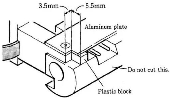 3.5mm 5.5mm Aluminum plate Do not cut this. Plastic block