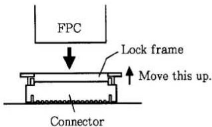 FPC Lock frame Move this up. Connector