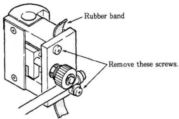 Rubber band Remove these screws.