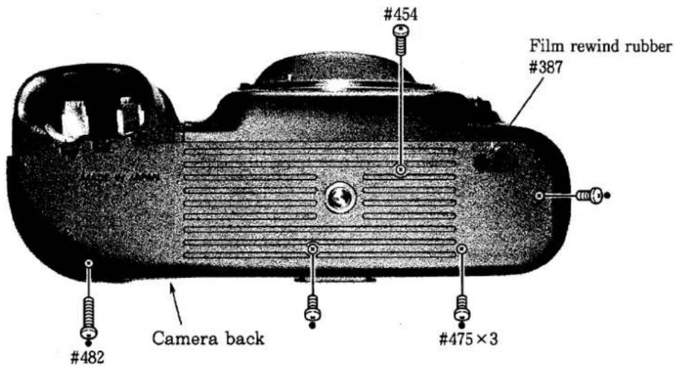#482 Camera back #454 Film rewind rubber #387 #475×3