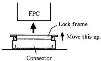 FPC Lock frame Move this up. Connector