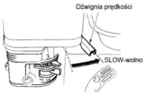 Dźwignia prędkości SLOW-wolno