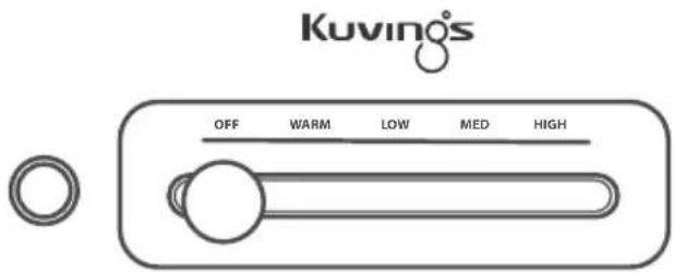Kuvings OFF WARM LOW MED HIGH