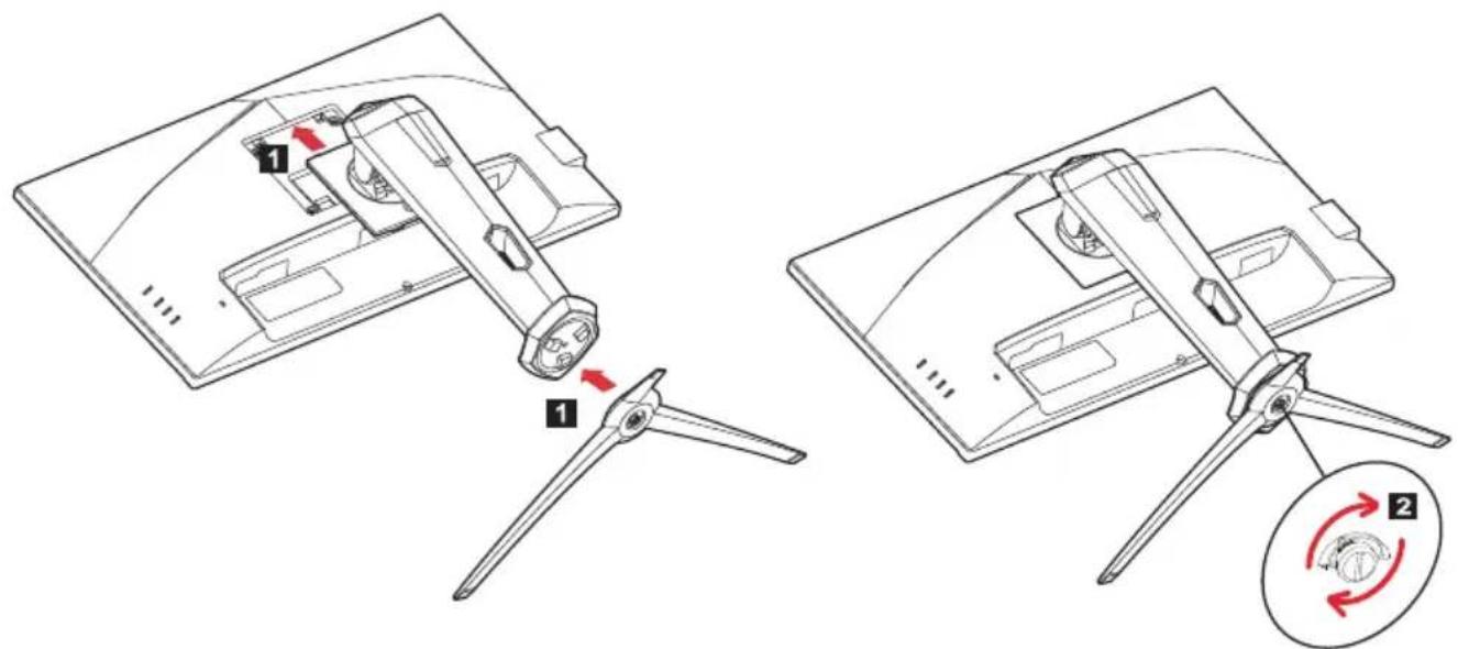 ACER Predator XB253QGZ - Podłączanie/odłączanie podstawy - 2