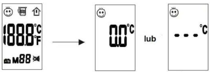 188.0°C 188.0°F M88 → 0.0°C lub - - - °C