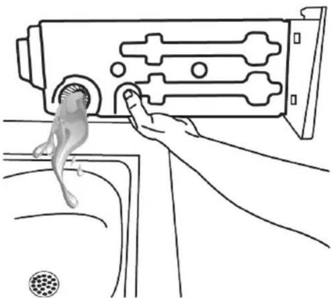 GRUNDIG GT76924WBPB - To drain the water tank: - 2