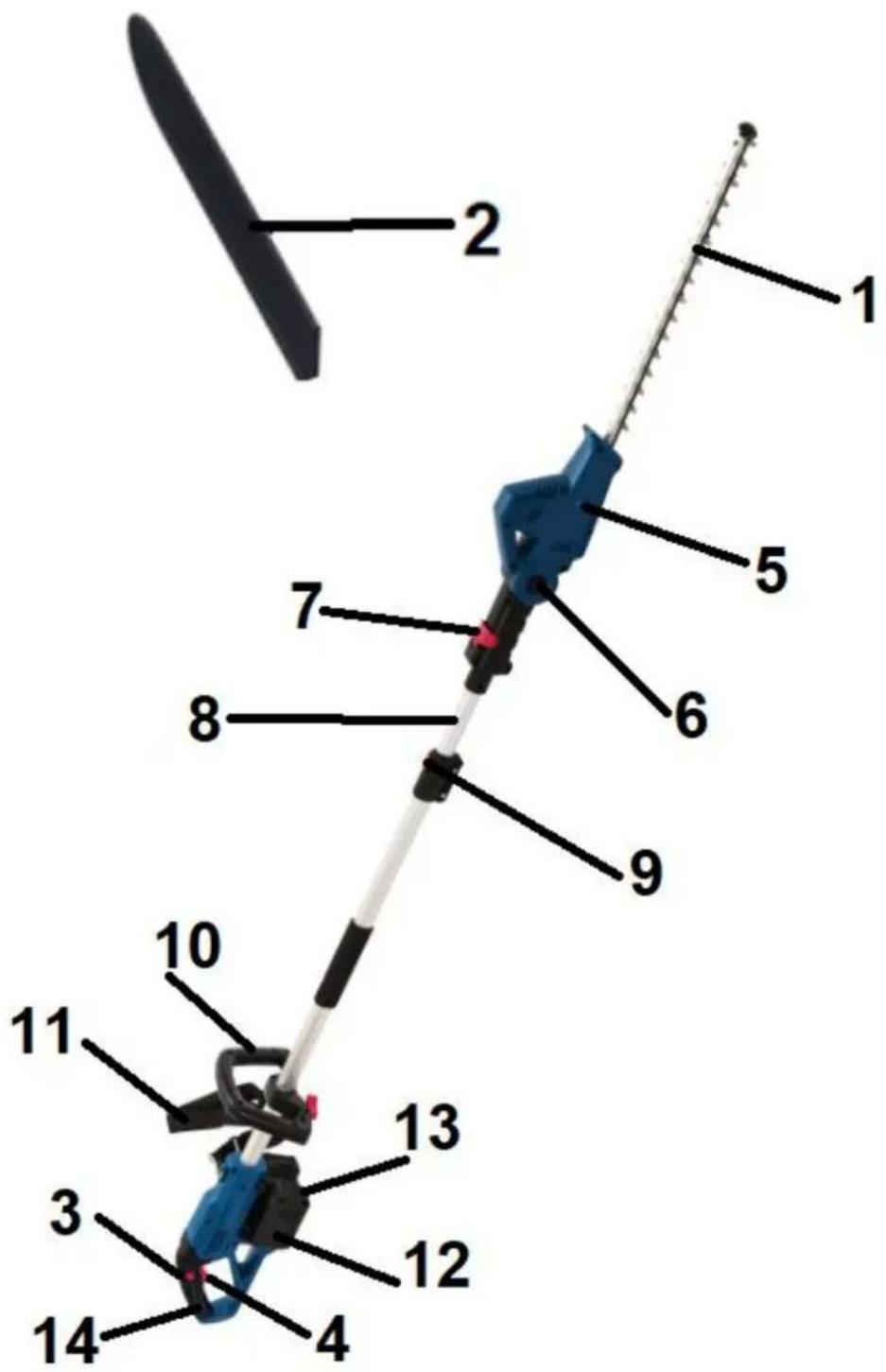 4Garden ANW4022 - Elementy nożyc (budowa urządzenia) - 1