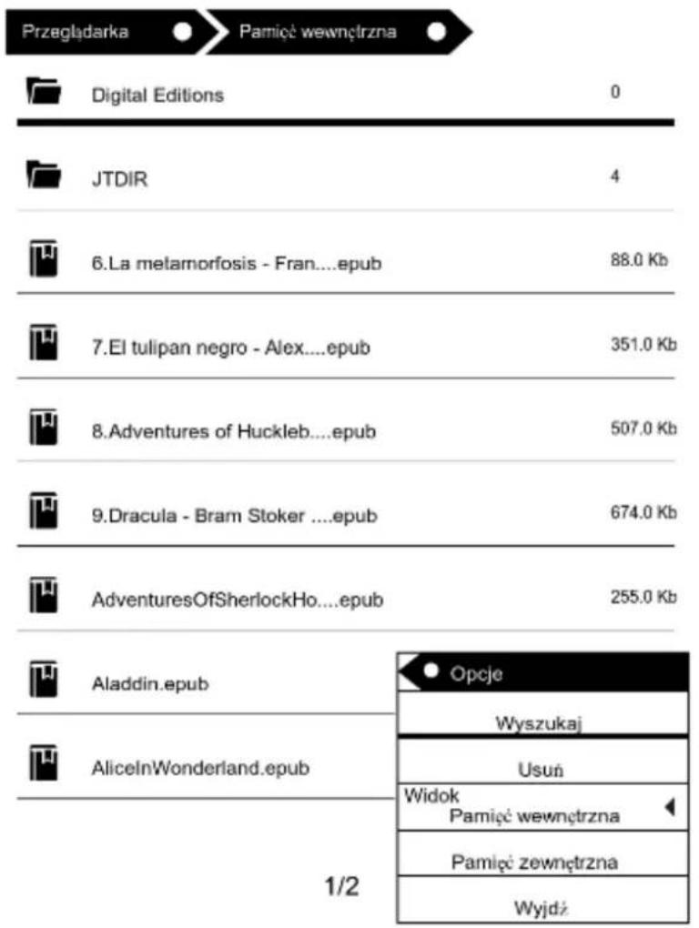 Przegładarka Pamięć wewnętrzna Digital Editions 0 JTDIR 4 6.La metamorfosis - Fran....epub 88.0 Kb 7.El tulipan negro - Alex....epub 351.0 Kb 8.Adventures of Huckleb....epub 507.0 Kb 9.Dracula - Bram Stoker ....epub 674.0 Kb AdventuresOfSherlockHo....epub 255.0 Kb Aladdin.epub Wyszukaj AlicelnWonderland.epub Usun Widok Pamięć wewnętrzna Pamięć zewnętrzna Wyjdź 1/2