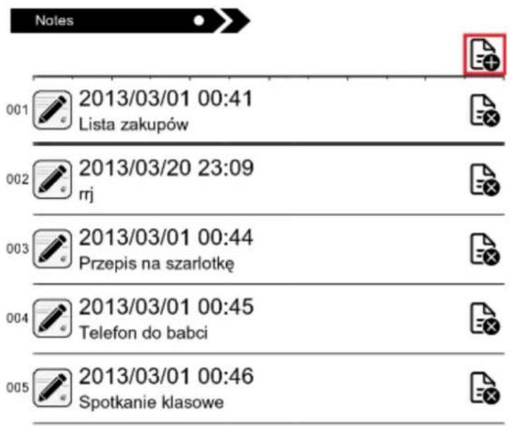 Notes 001 2013/03/01 00:41 Lista zakupów 002 2013/03/20 23:09 rrj 003 2013/03/01 00:44 Przepis na szarlotkę 004 2013/03/01 00:45 Telefon do babci 005 2013/03/01 00:46 Spotkanie klasowe