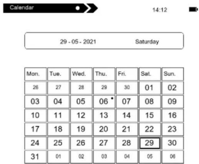 Calendar 14:12 29 - 05 - 2021 Saturday Mon. Tues. Wed. Thu. Fri. Sat. Sun. 26 27 28 29 30 01 02 03 04 05 06 * 07 08 09 10 11 12 13 14 15 16 17 18 19 20 21 22 23 24 25 26 27 28 29 30 31 01 02 03 04 05 06