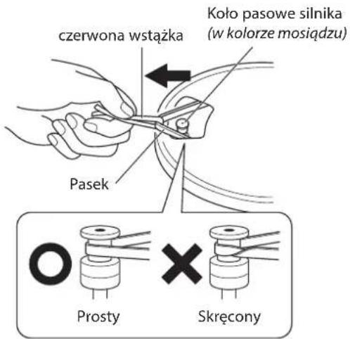 czerwona wstążka Pasek Koło pasowe silnika (w kolorze mosiądzu) O Prosty X Skręcony