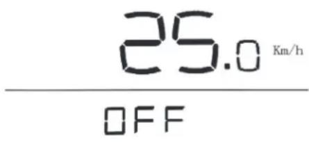 25.0 Km/h OFF