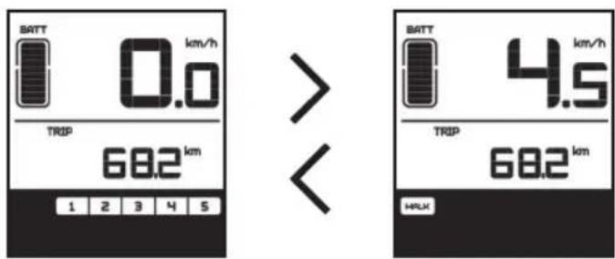 BATT 0.0 TRIP 68.2 km 1 2 3 4 5 BATT 4.5 TRIP 68.2 km HALK