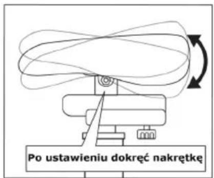 Po ustawieniu dokręć nakrętkę