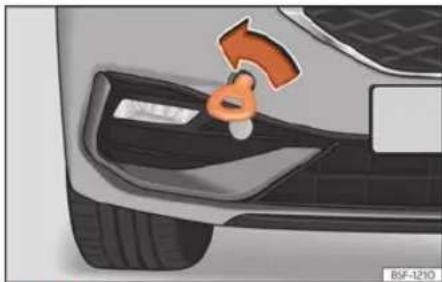 SEAT Leon ST (2022) - Mocowanie linki holowniczej z przodu - 2