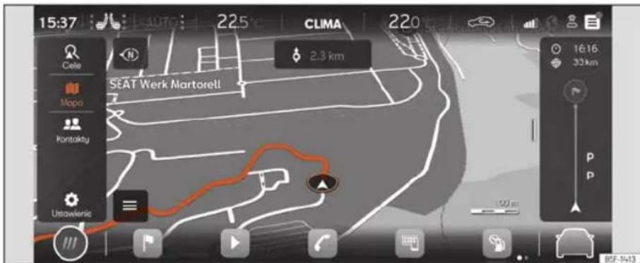 15:37 AUTO 225°C CLIMA 220°C Cete Mapo Kontakty Seat Werk Martorell 2.3 km 16:16 30 km Ustavlenie p p 85F-943