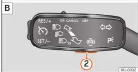 SEAT Leon ST (2020) - Przycisk systemów wspomagania kierowcy\* - 2