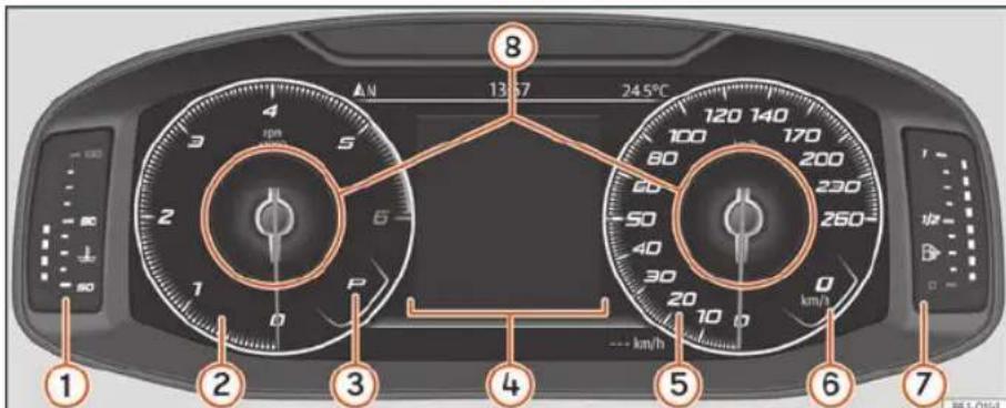 1 2 3 4 5 6 7 8 13.57 24.5°C 120 140 100 170 80 200 230 260 20 km/h 20 km/h 10 km/h