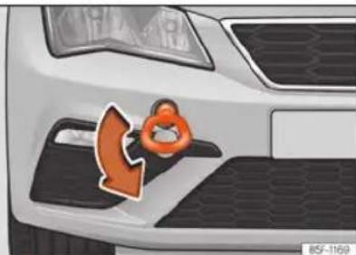 SEAT Leon ST (2020) - Mocowanie linki holowniczej z przodu - 2