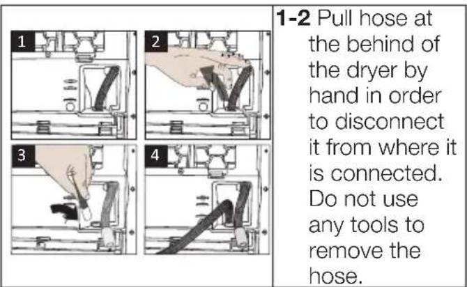 BEKO DS9522RTDCX - Connecting the water drain hose - 1