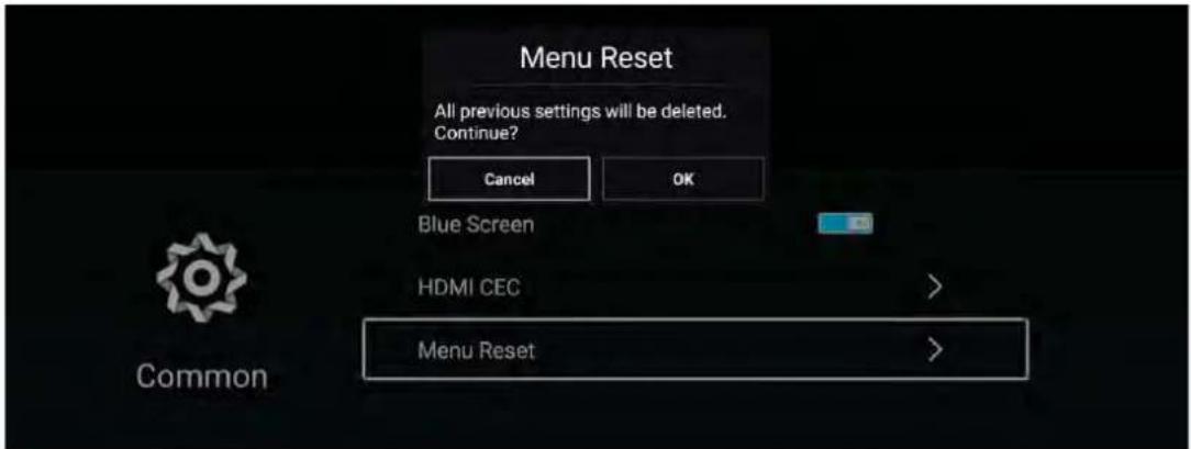 Manta 40LFA120TP - Resetowanie Menu - 1