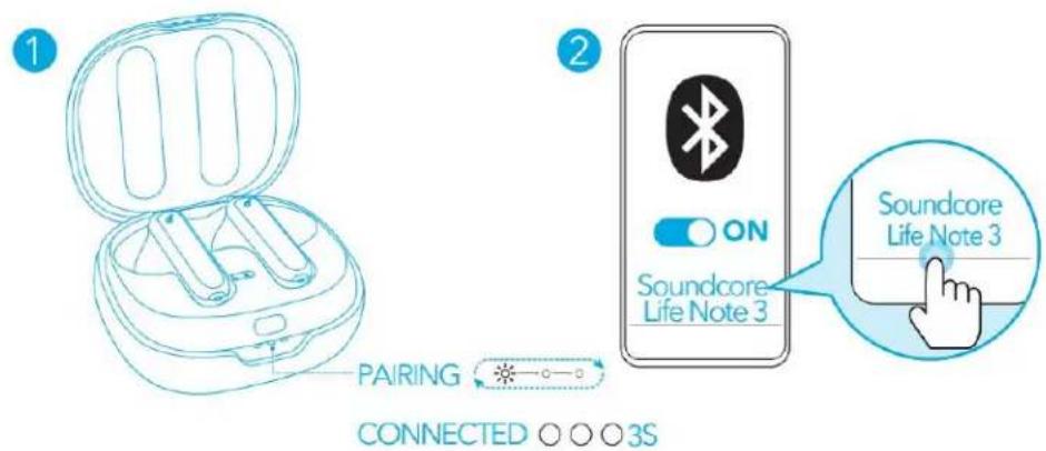 soundcore Life Note 3 - Parowanie Bluetooth - 1