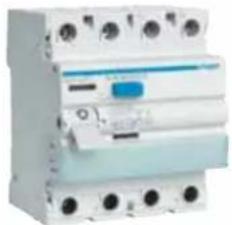 White electrical circuit breaker with fuses and a blue control panel (no visible text or symbols)