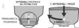 BREVILLE Barista Max VCF126X - - Założ z powrotem pojemnik na ziarna kawy - 2