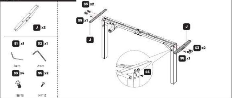 J x2 S1 x1 S2 x1 6mm 3mm S3 x4 S5 x2 MB*18 M*12 S5 x2 S5 x1 J S5 x2 S5 x1