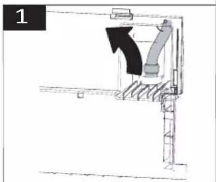 Technical diagram of a mechanical assembly with pipes and supports (no text or symbols)