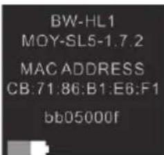 BW-HL1 MOY-SLS-1.7.2 MAC ADDRESS CB:71:86:B1:E6:F1 bb05000f