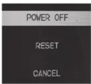 POWER OFF RESET CANCEL