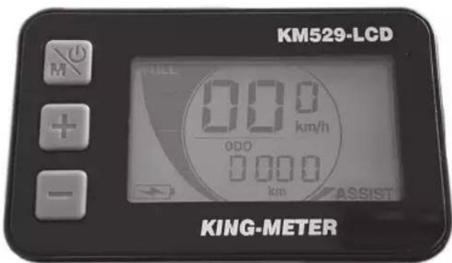 KM529-LCD 000 km/h 000 km ASSIST KING-METER