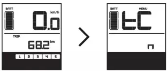 BATT 0.0 km/h TRIP 68.2 km 1 2 3 4 5 BATT MENU ETC