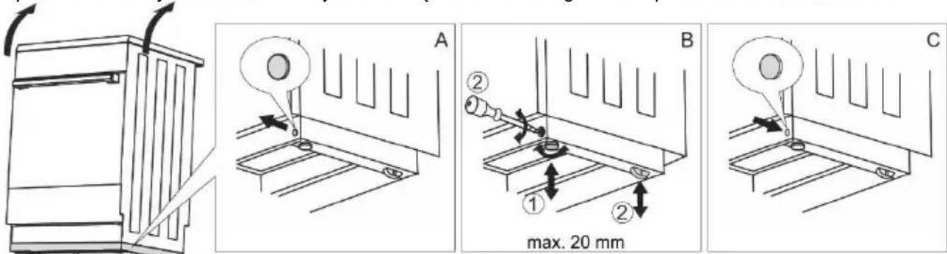 A B C ① ② ③ max. 20 mm