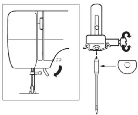JANOME Juno E1015 - • Zdejmowanie uchwytu stopki - 1