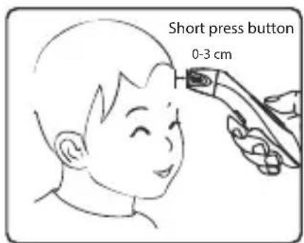 Short press button 0-3 cm