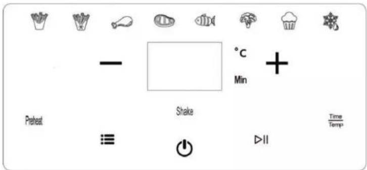 Preheat - Shake ≡ °C Min + Time Temp DII