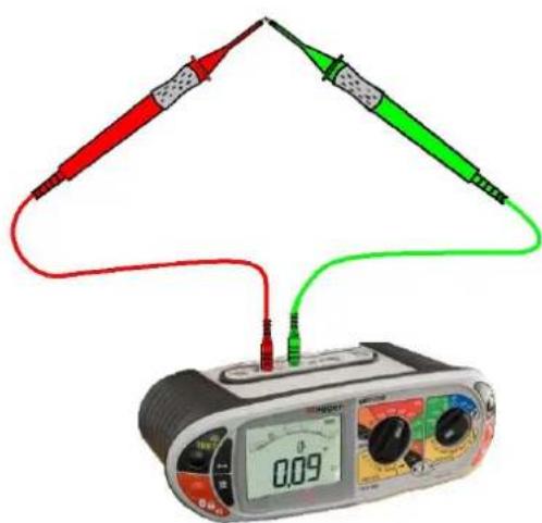 Megger Seria MFT1800 - Zerowanie rezystancji przewodów pomiarowych (maksymalnie do 9.99ohms) - 2