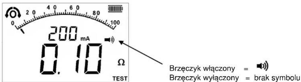 Megger Seria MFT1800 - Włączenie/wyłączenie sygnału akustycznego (brzęczyka) - 1