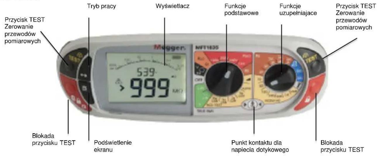 Megger Seria MFT1800 - Elementy obsługowe i wyświetlacz - 3