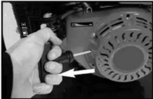 Handy JR5049 - Uruchamianie rębarko-rozdrabniarki - 4