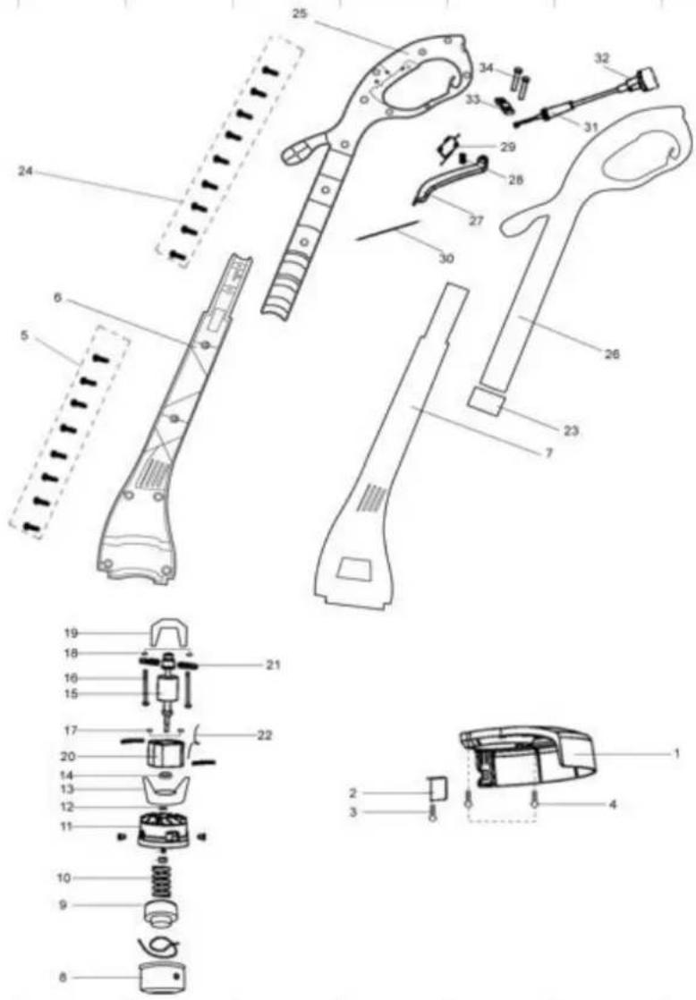 Handy YPZ250 - Rysunek złożeniowy nr 1 - 1