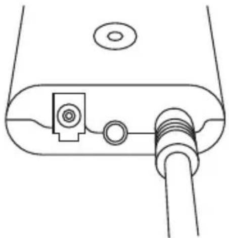 Line drawing of a device with a connector and cable (no text or symbols)