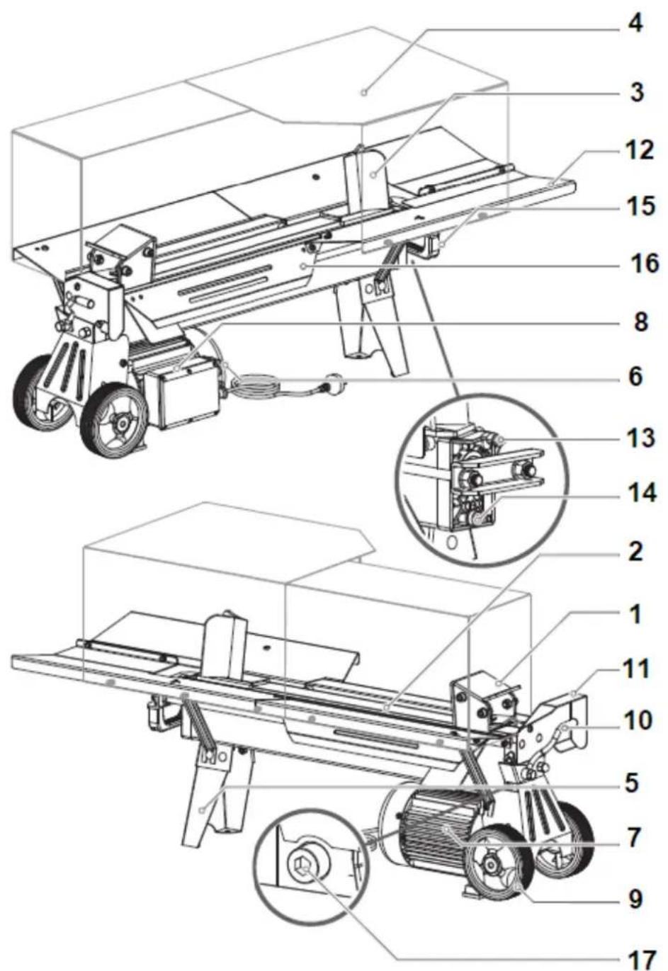 Faworyt TRH5T-O - Elementy rozłupywarki - 1