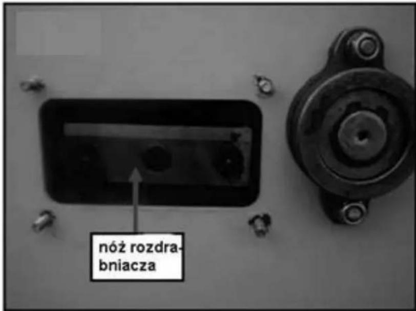 noż rozdra- bniacza