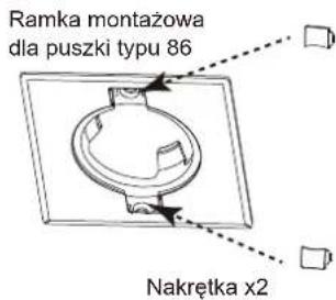 Ramka montażowa dla puszki typu 86 Nakrętka x2