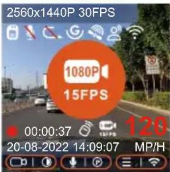 2560x1440P 30FPS 1080P 15FPS 00:00:37 120 20-08-2022 14:09:07 MP/H